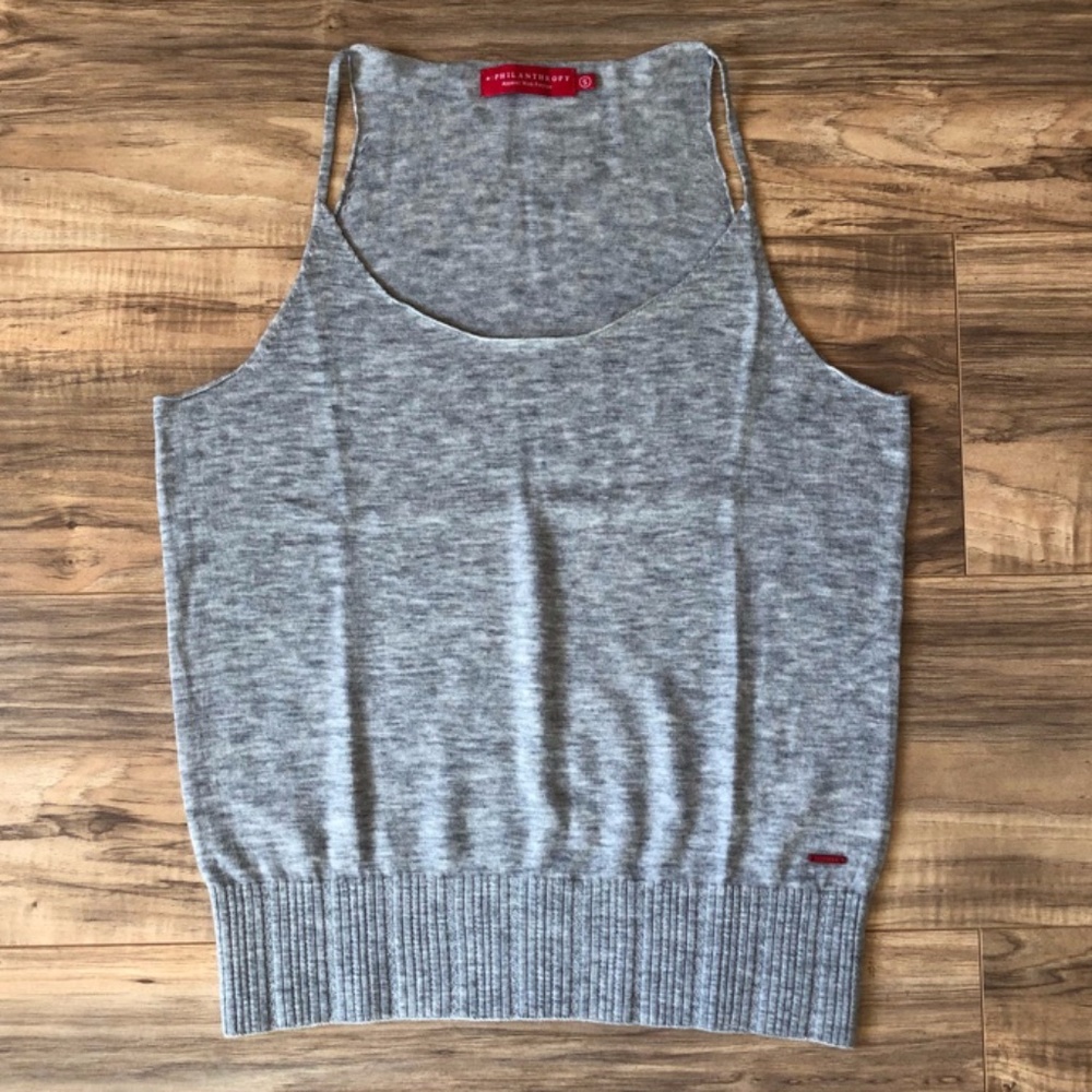 NWOT n:PHILANTHROPY Gray Sweater Tank S
